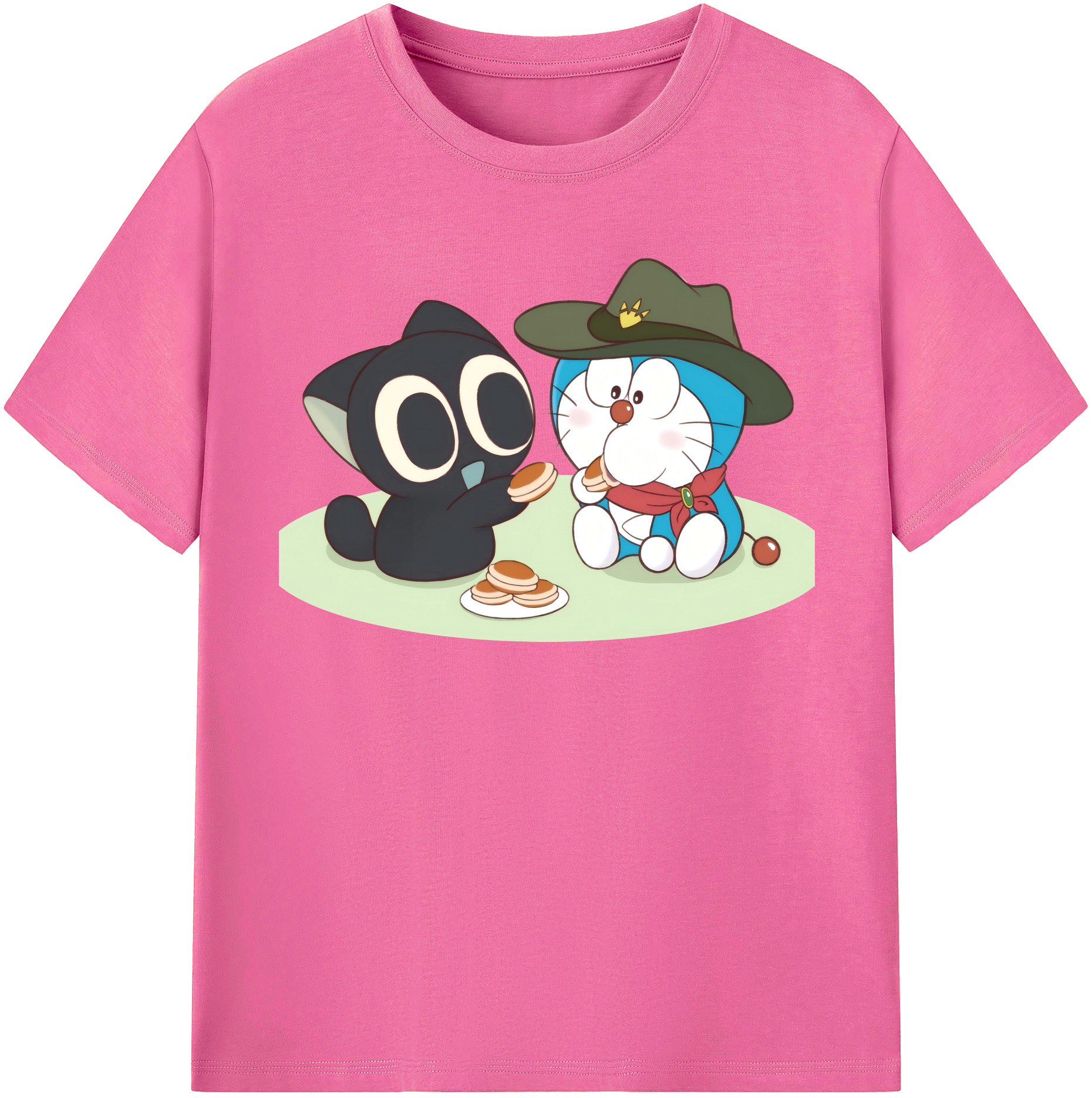 （画像用） ドラえもん Doraemon レディースカジュアルプリントTシャツ（綿100％）